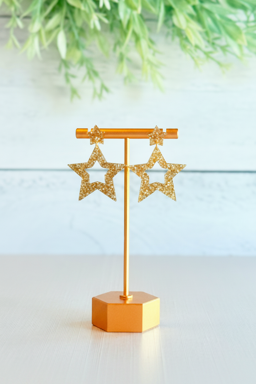 Brightly Shining Glitter Star | Gold