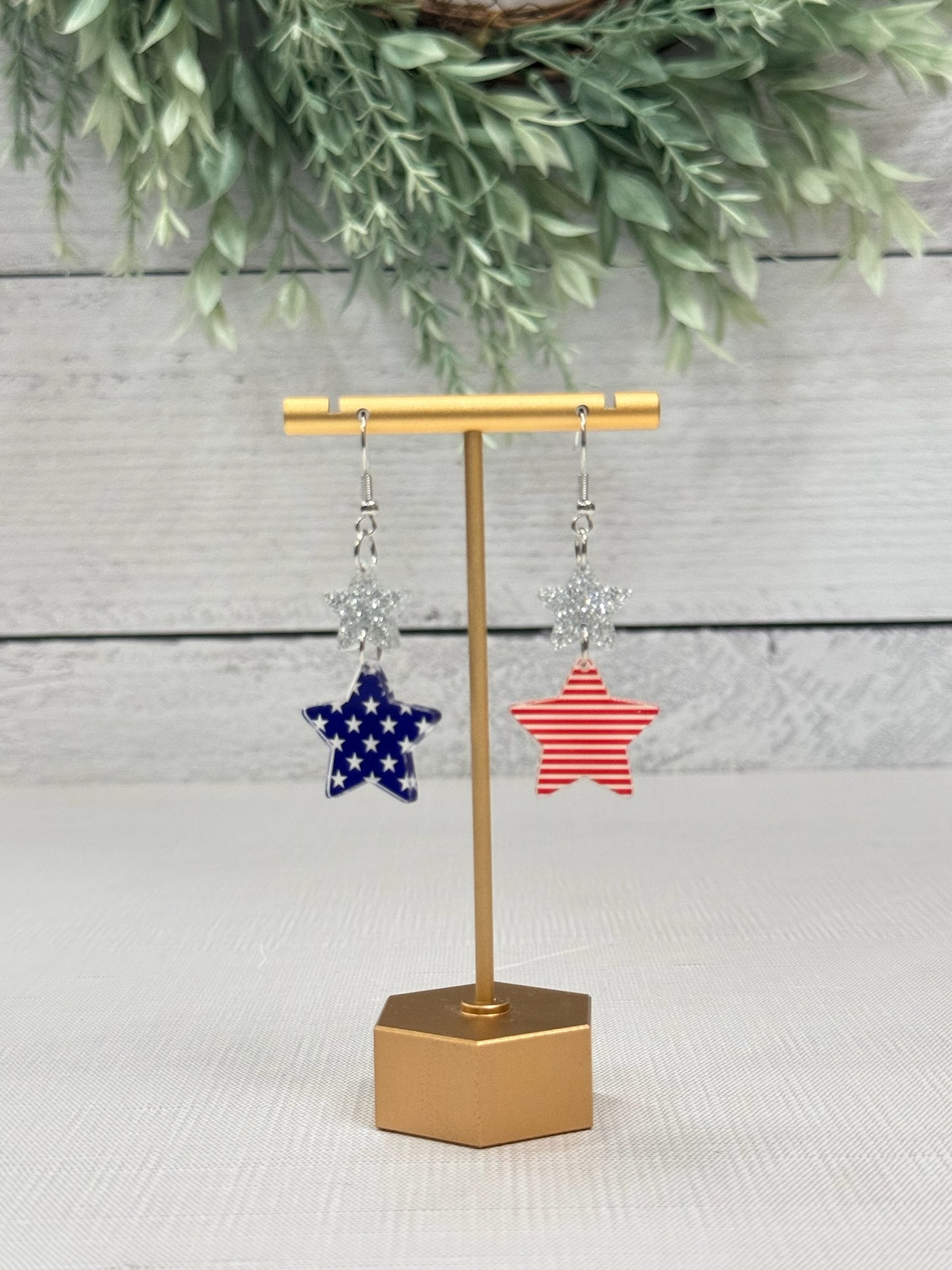 Stars & Stripes Dangle Earrings