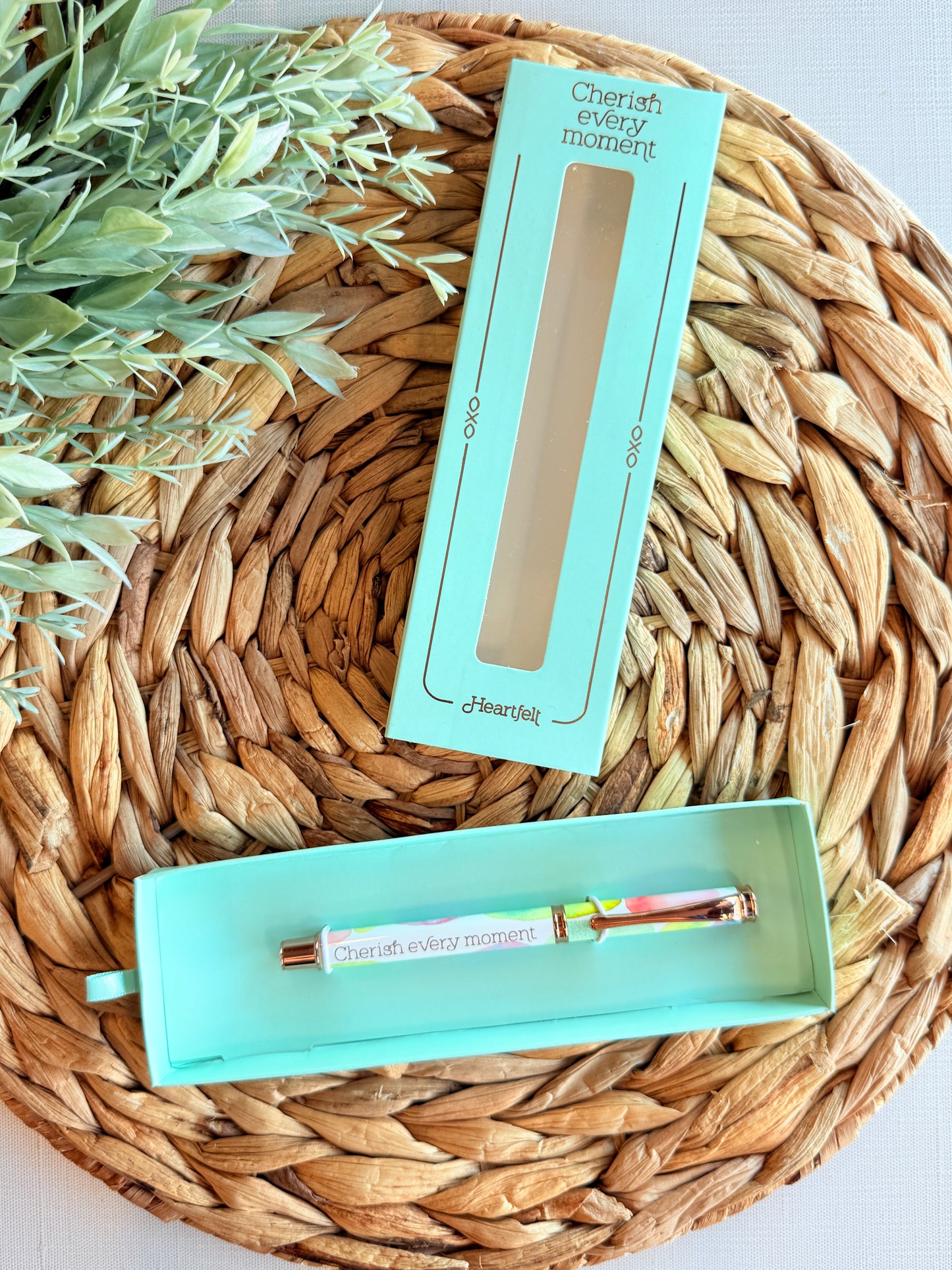 Cherish Every Moment Sea Glass Pen