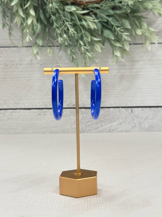 Stella Hoop Earrings | Blue