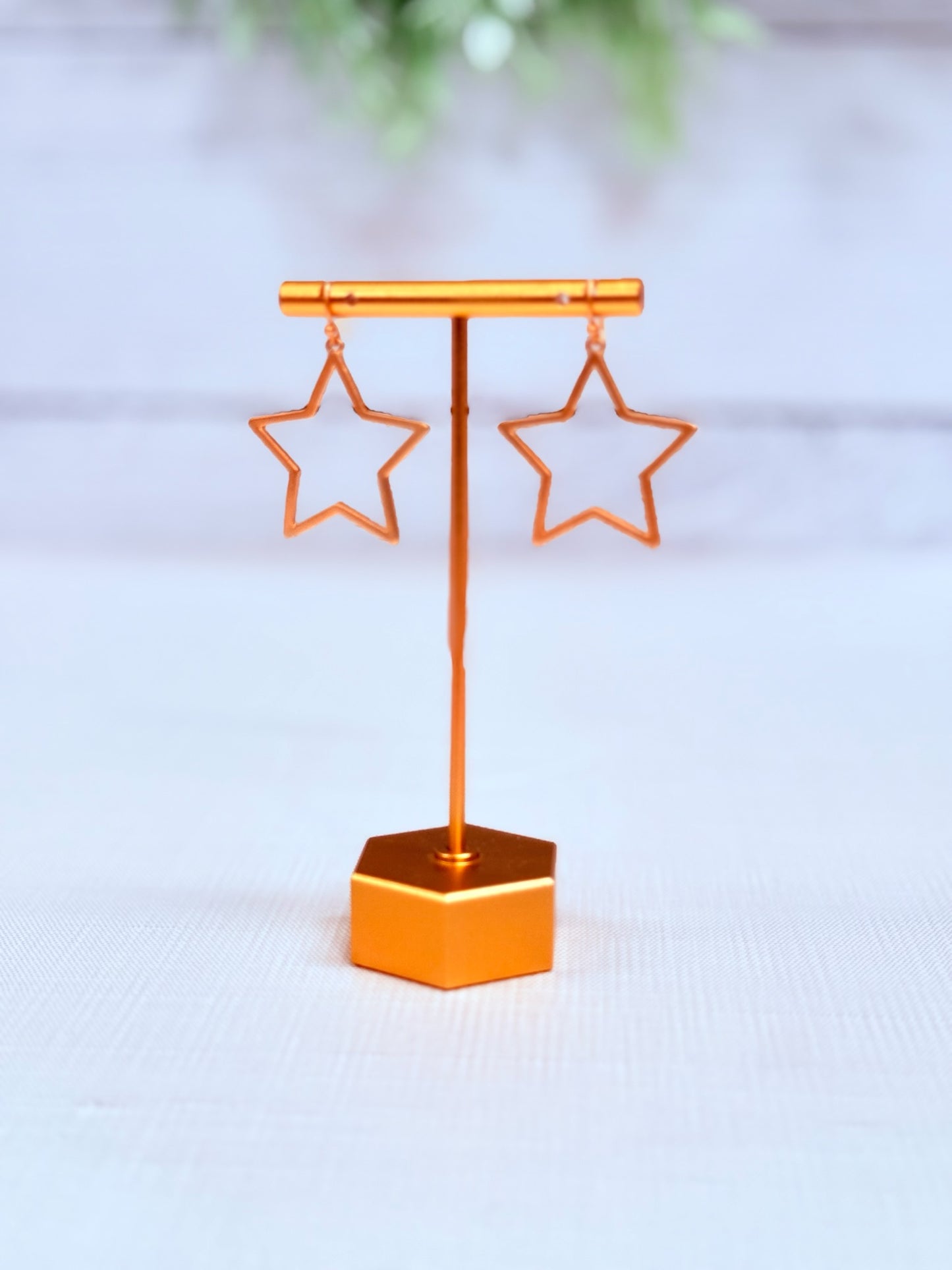 Starla Gold Star Dangle Earrings