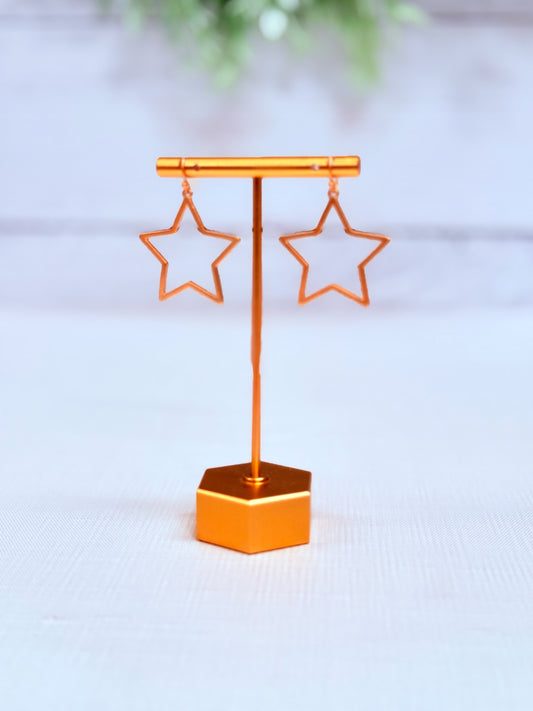 Starla Gold Star Dangle Earrings