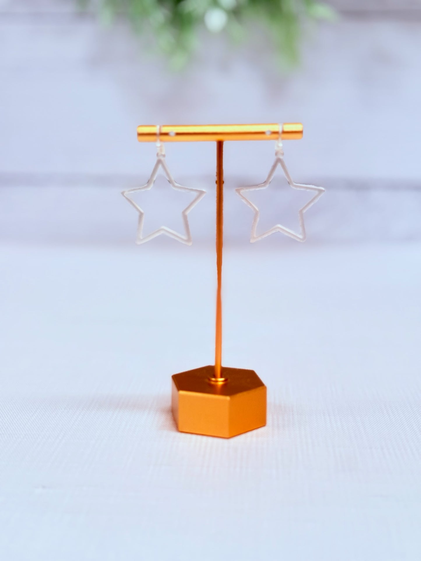 Starla Silver Star Dangle Earrings