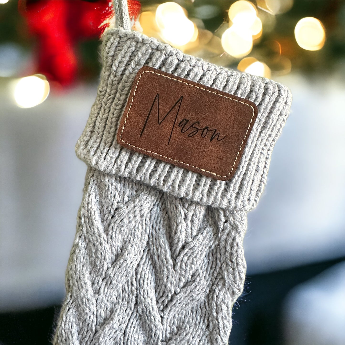 Personalized Cable Knit Christmas Stockings