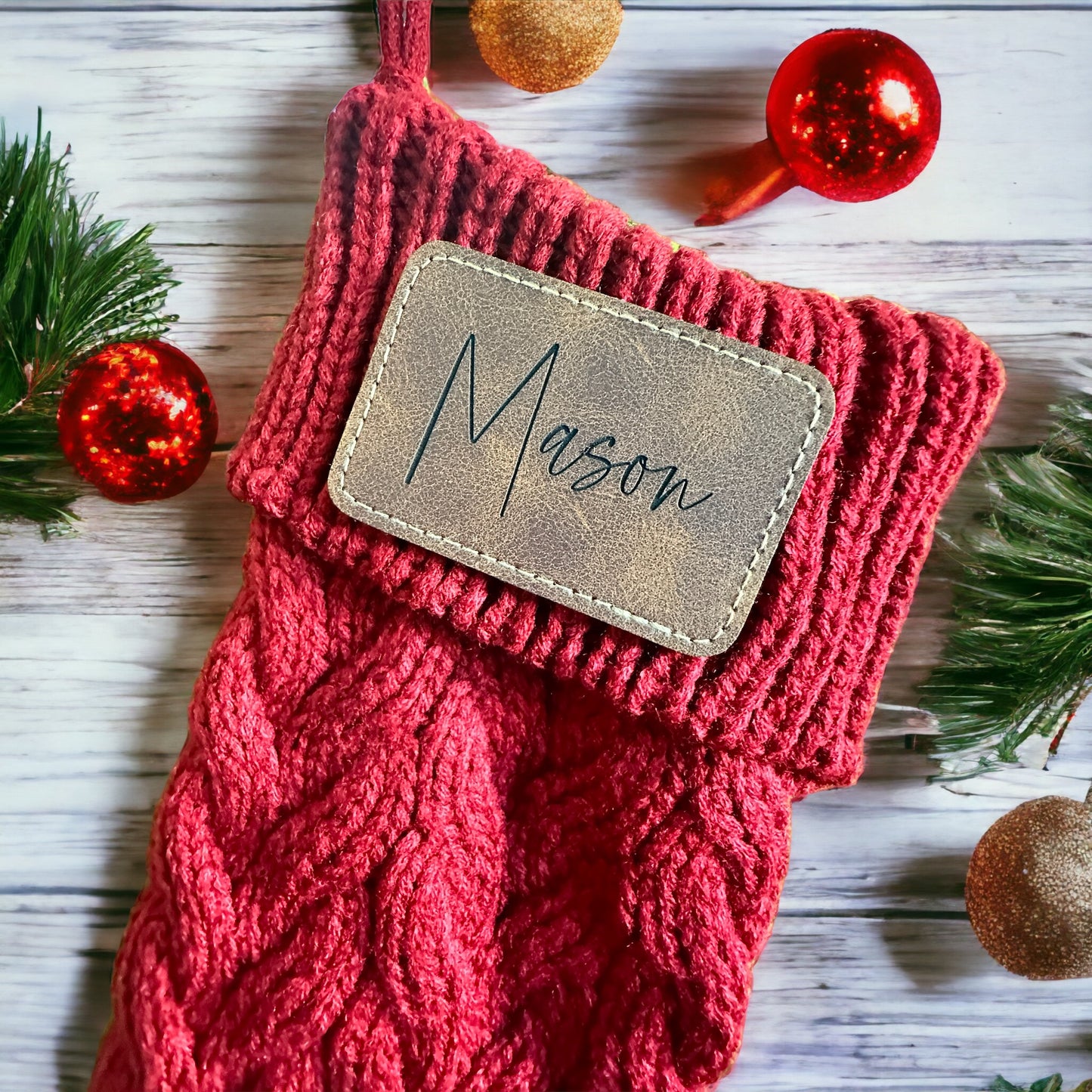 Personalized Cable Knit Christmas Stockings