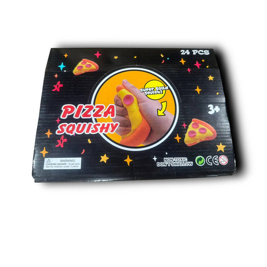 Pizza Squishy Super Solid Squish Toy – 24pc Counter Display