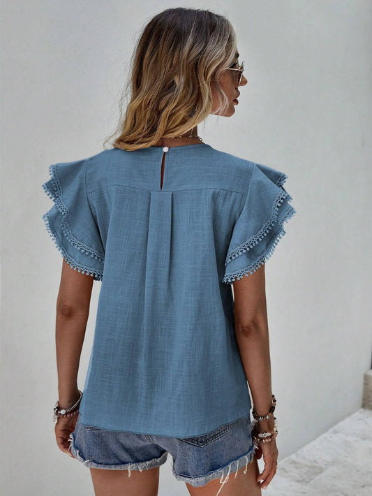 Summer Melody Ruffle Sleeve Top