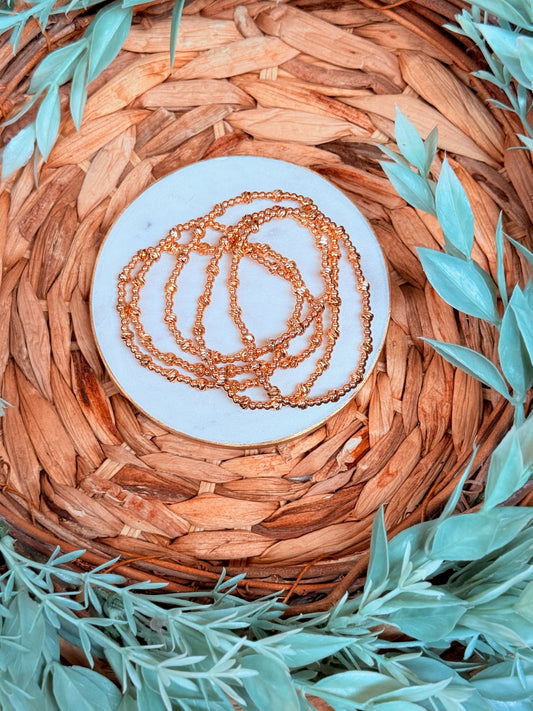 Sloane Bracelet | Gold Beaded Stretch Bracelet