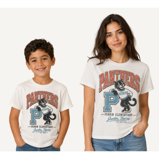 Varsity Panthers Tee | White