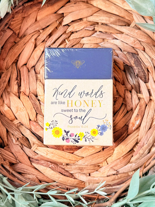 Kind Words Are Like Honey box of blessings faith encouragement cards
