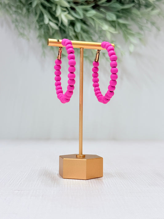 Emma Beaded Hoop Earrings