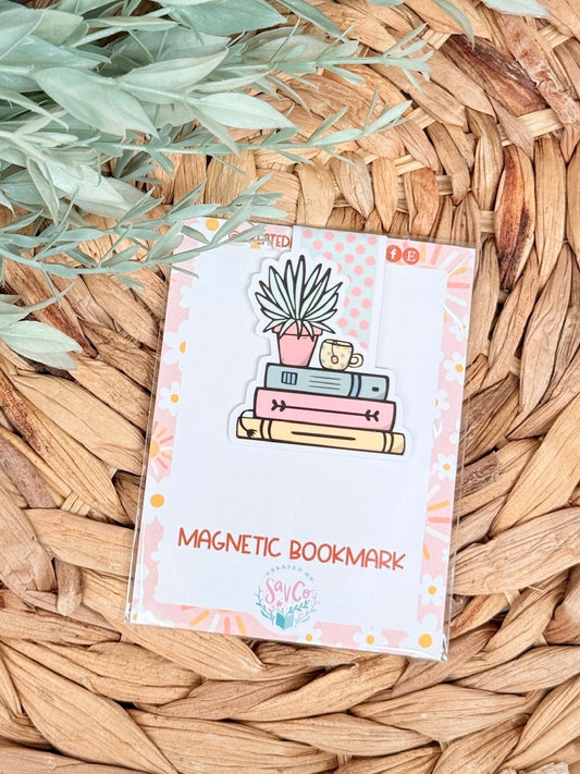 Books & Tea Magnetic Bookmark