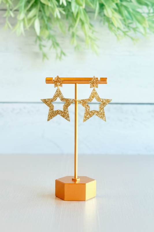 Brightly Shining Glitter Star | Gold
