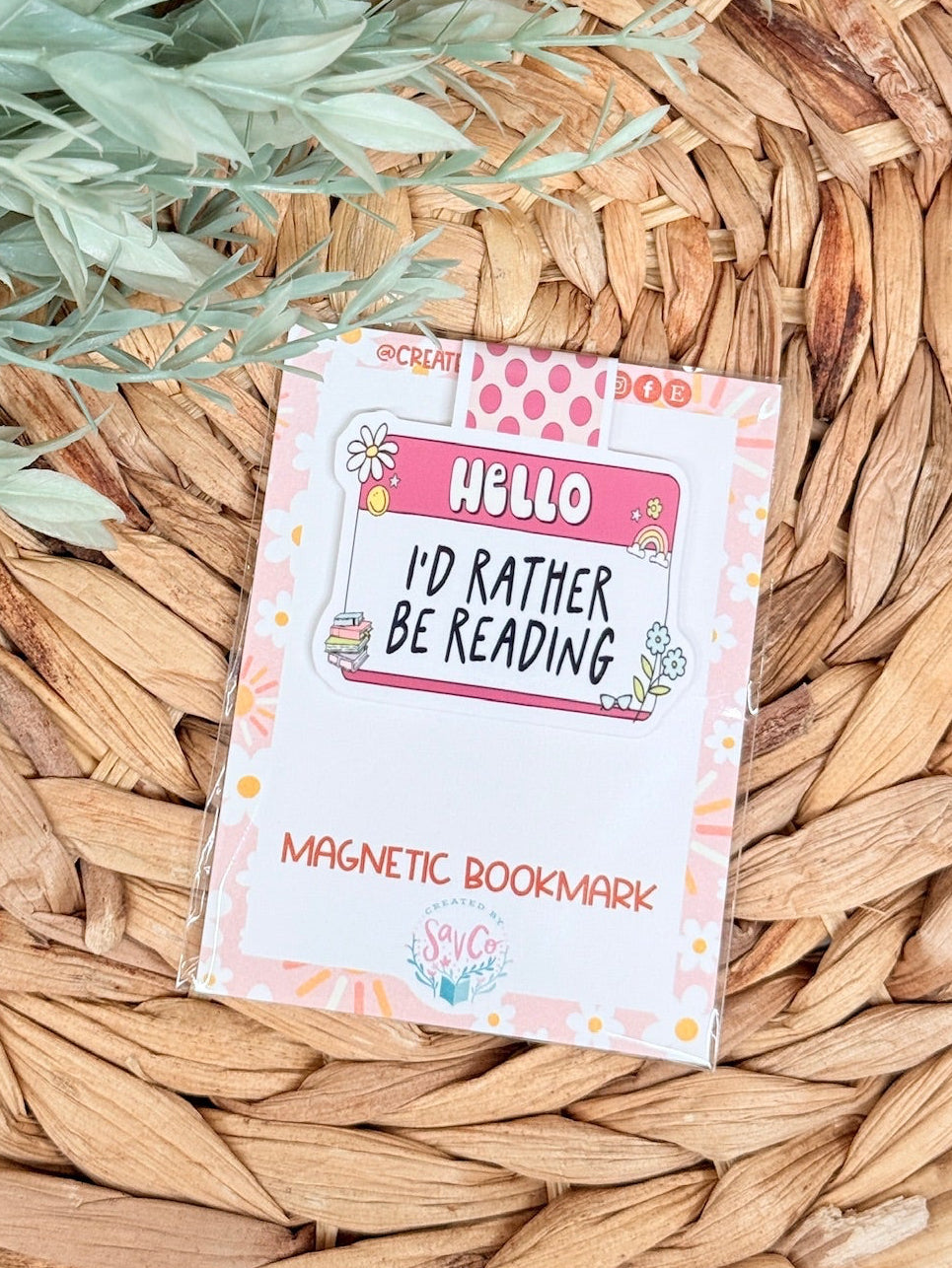 I’d Rather Be Reading magnetic bookmark by BirchBound Gift Co.