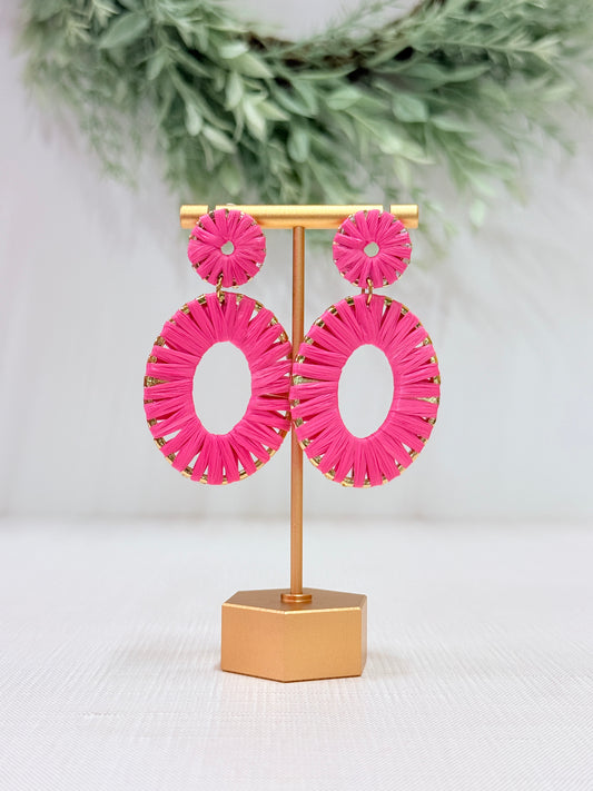 Amelia Pink Dangles Earrings