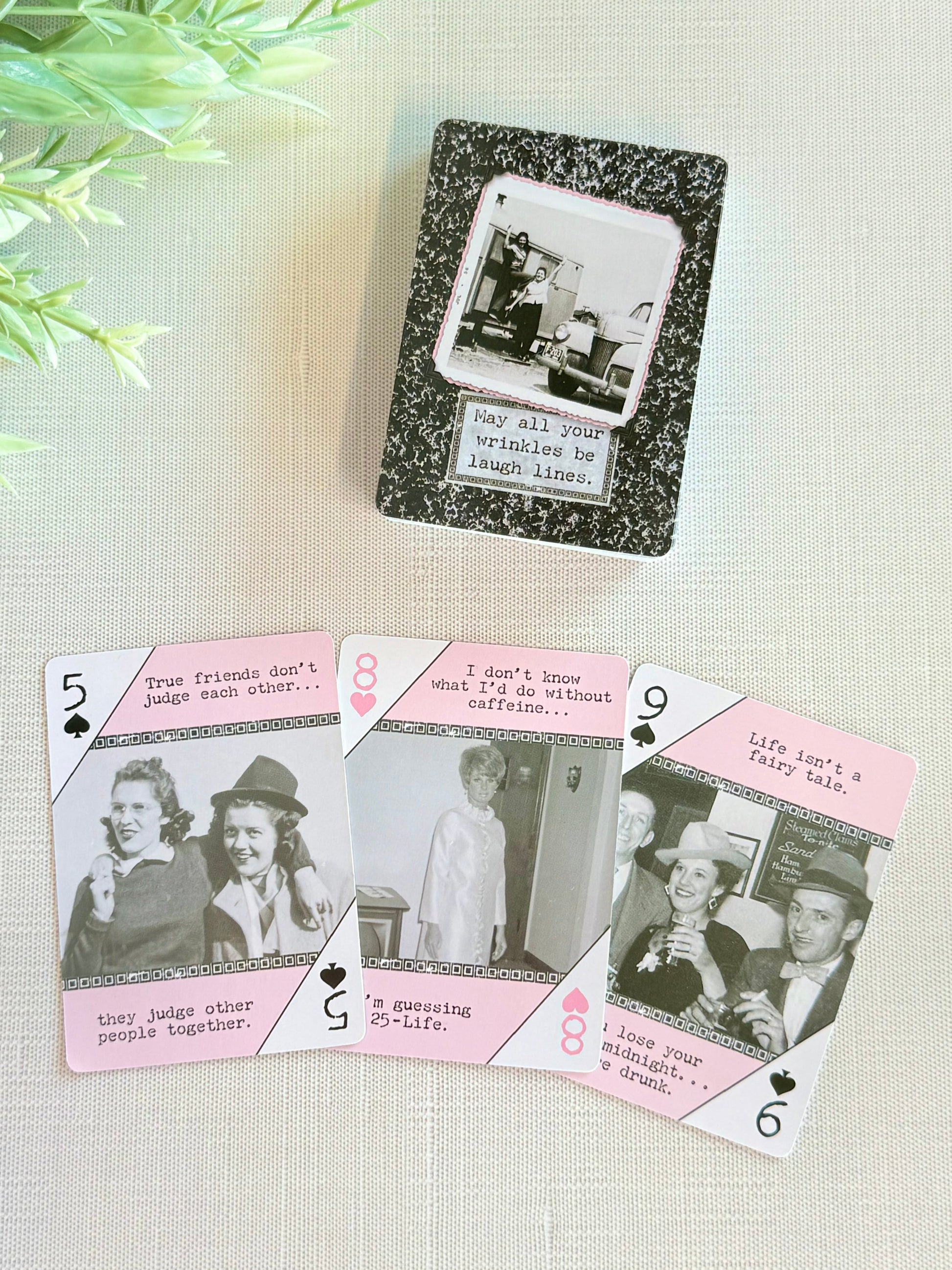 Sassy Talk playing cards deck with humorous sayings
