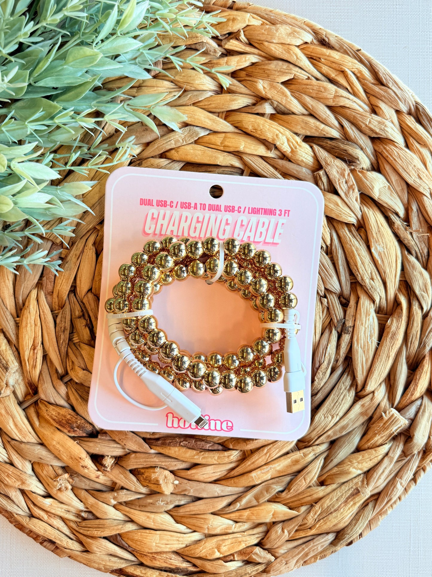 Beaded Universal Charger | Gold