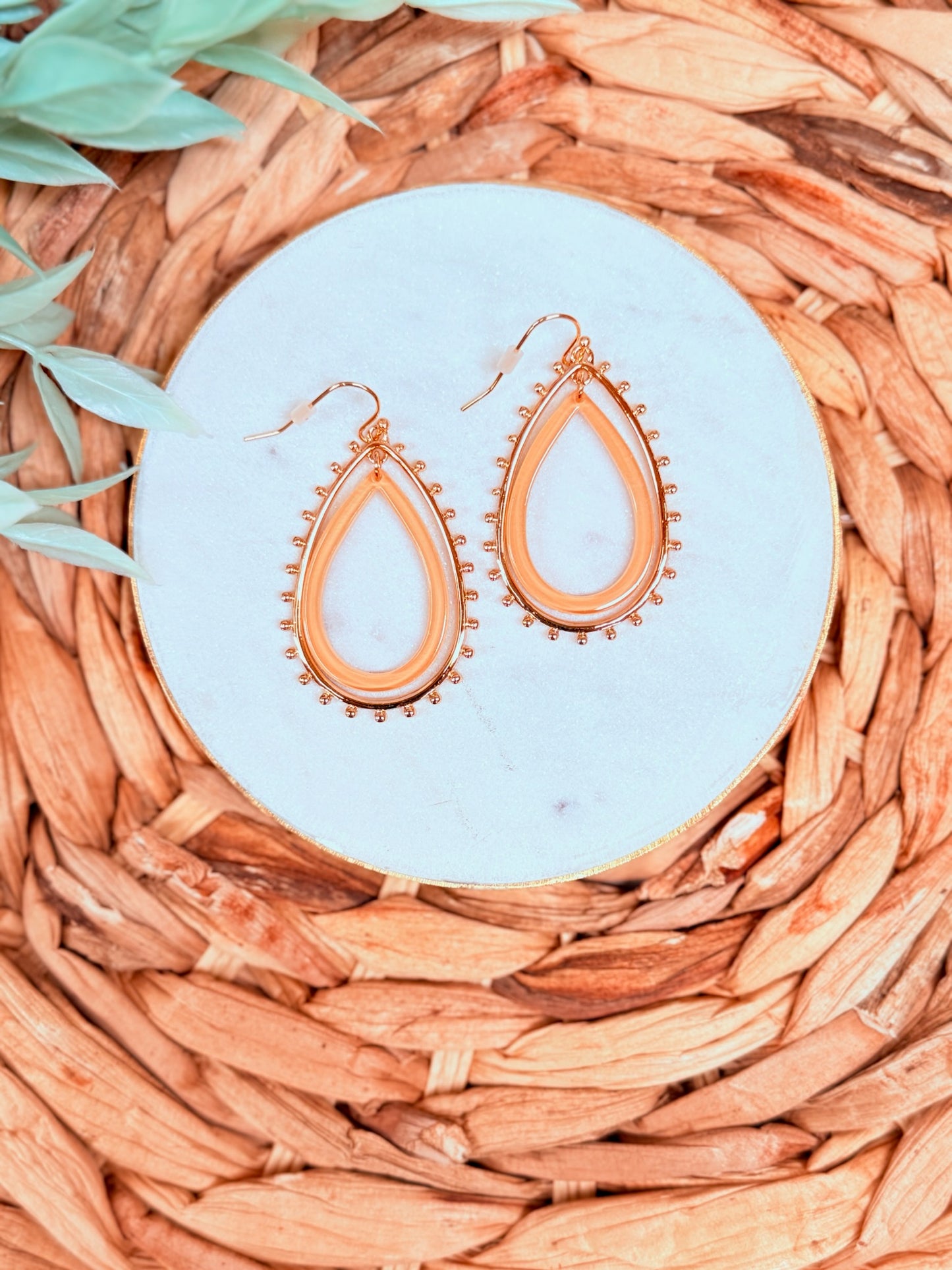 Blair Drops | Neutral Teardrop Statement Earrings