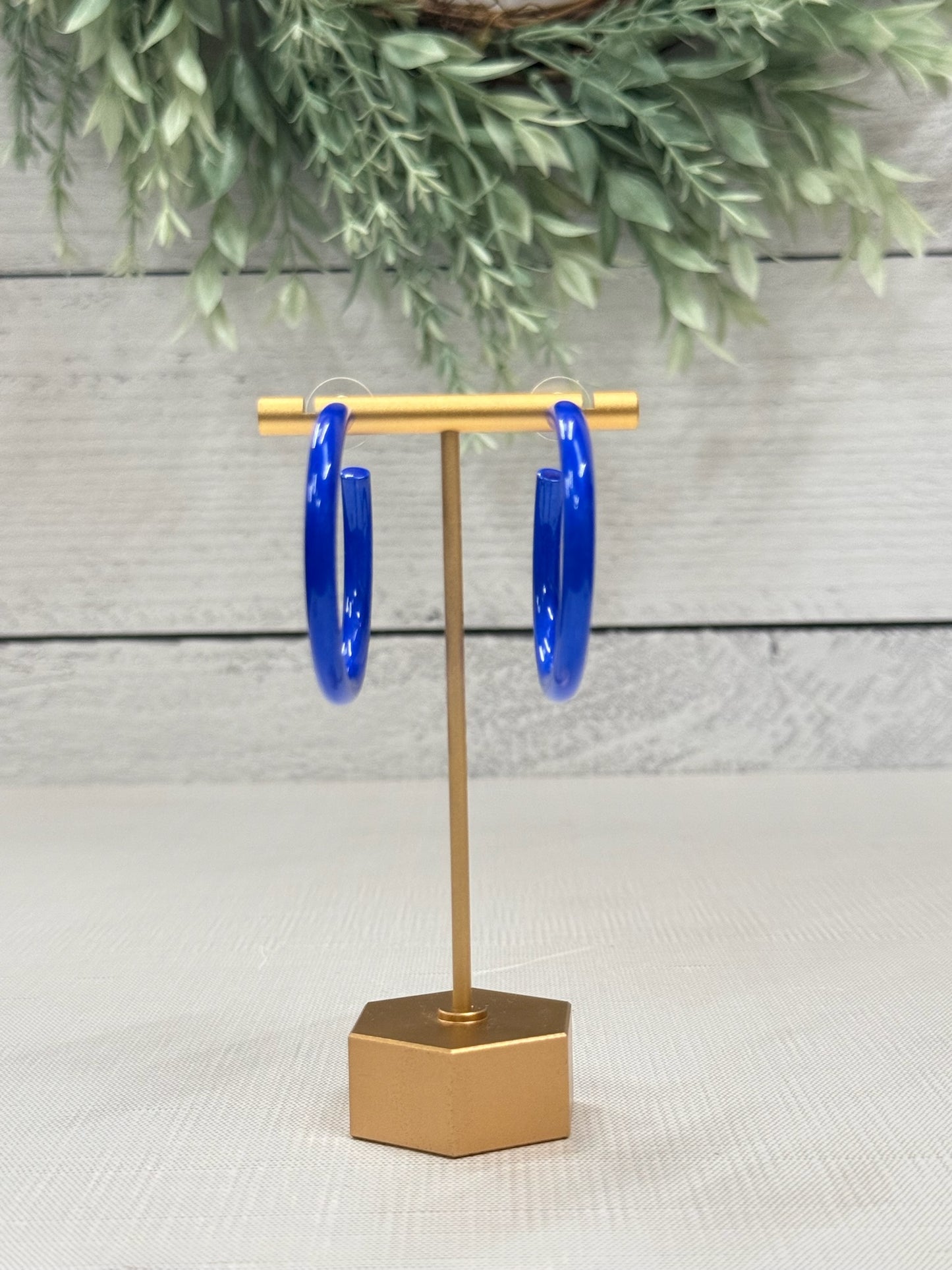 Stella Hoop Earrings | Blue