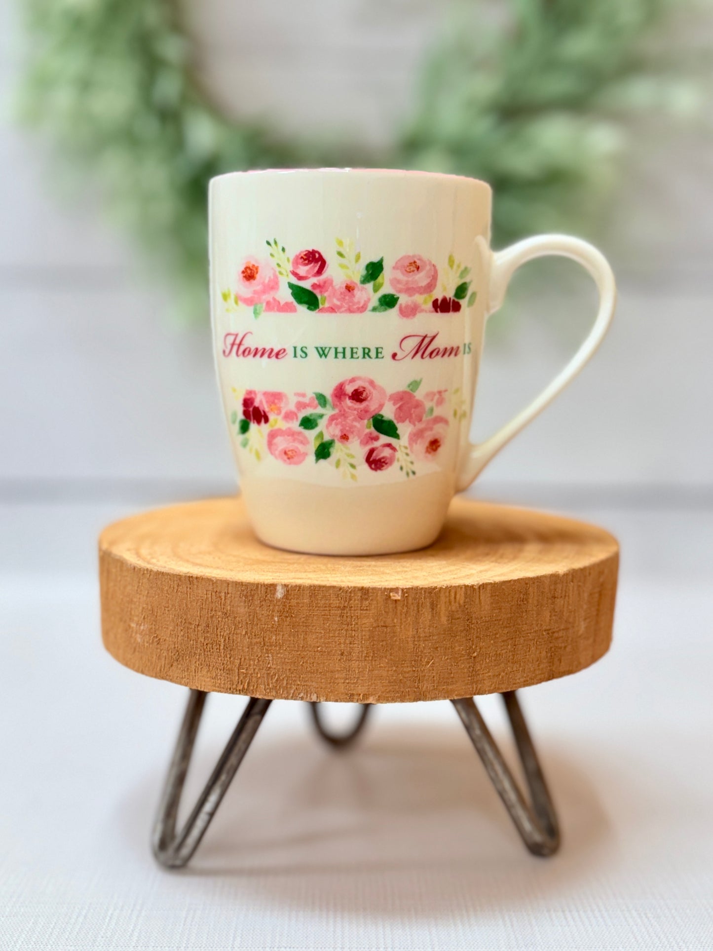 Home Is Where Mom Is Floral Coffee Mug