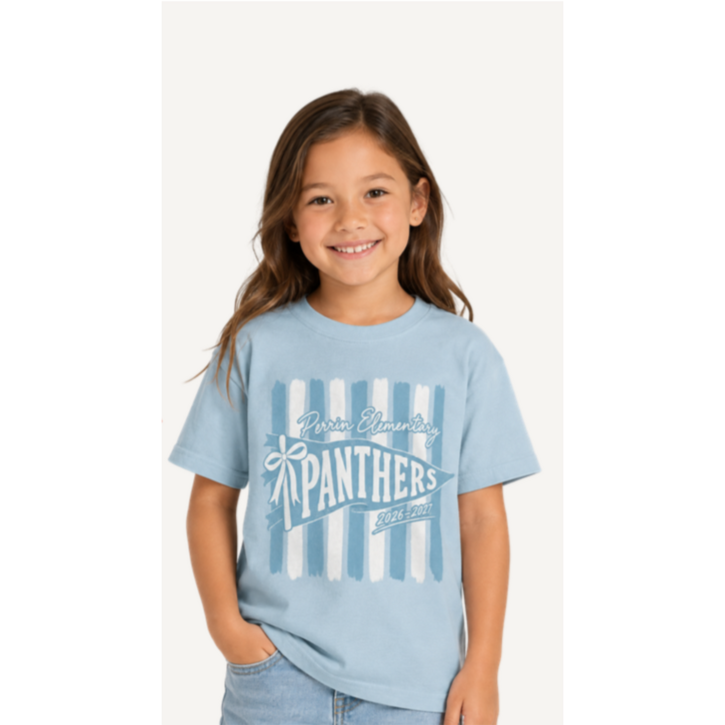 Vintage School Spirit Tee | Light Blue