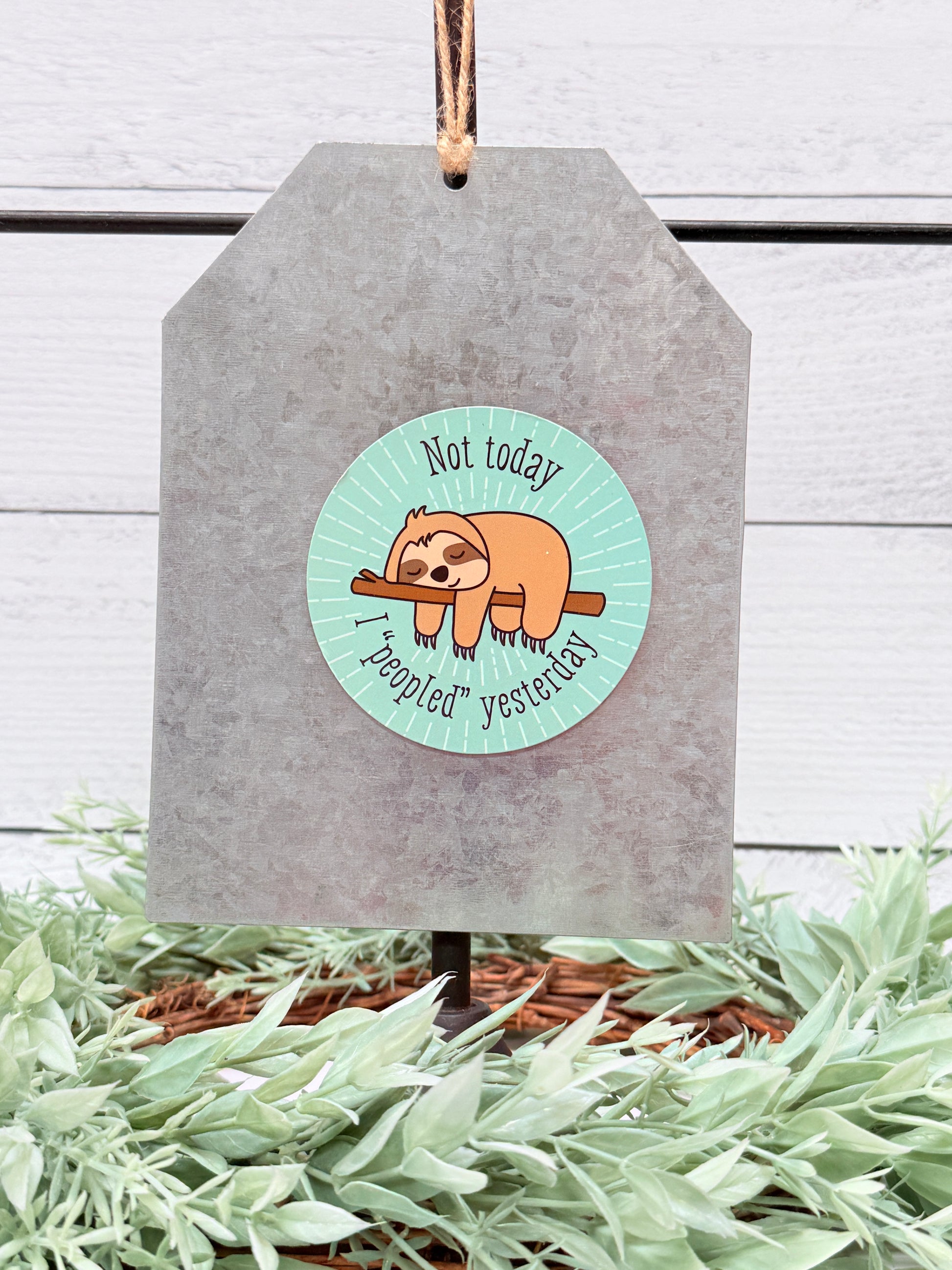Not today I peopled yesterday sloth refrigerator magnet funny sloth magnet