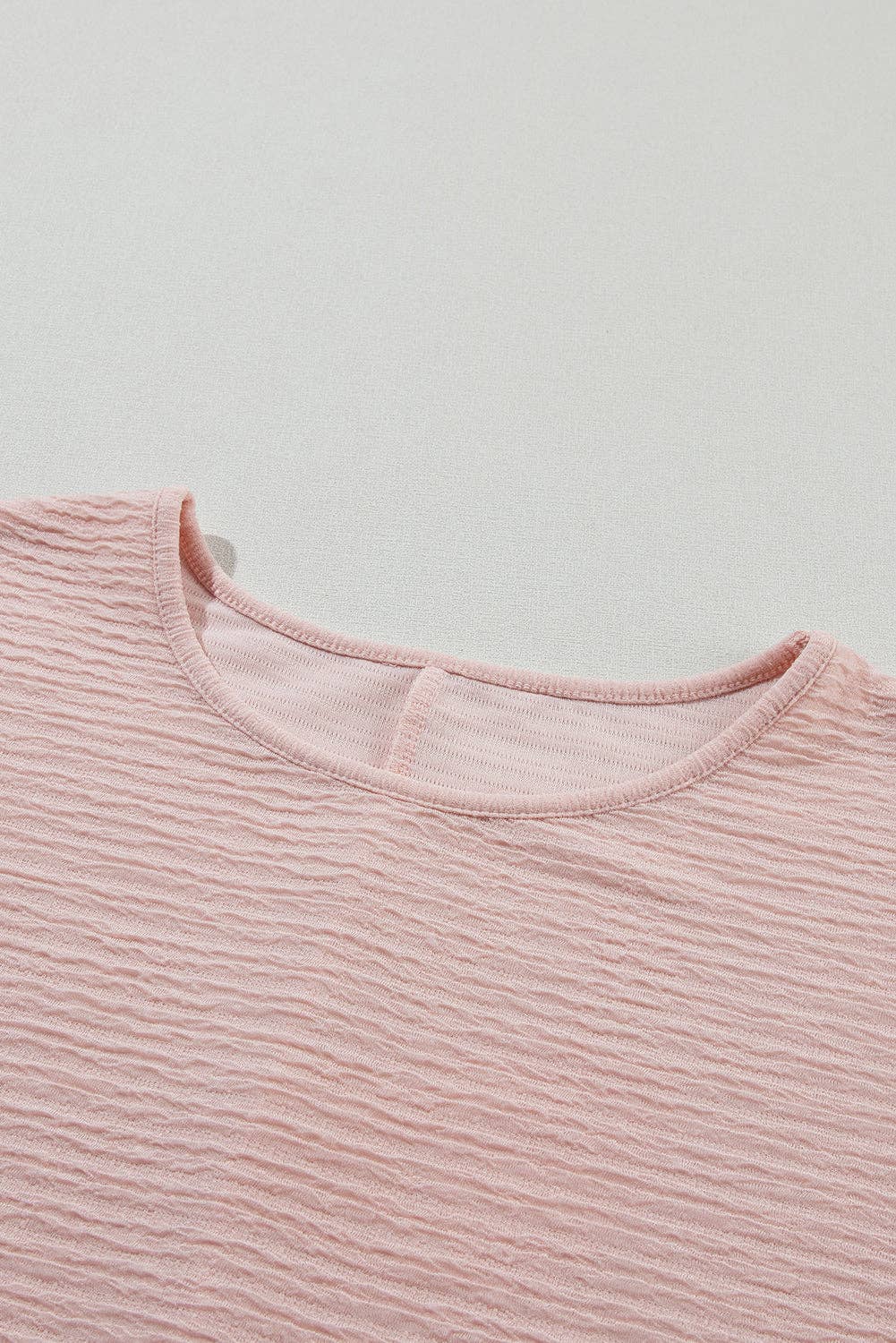 Sweet Grace Ruffled Short Sleeve Blouse: Light Pink