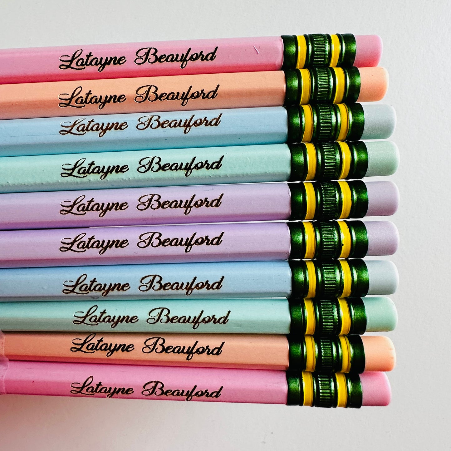 Personalized Pastel Ticonderoga Pencils