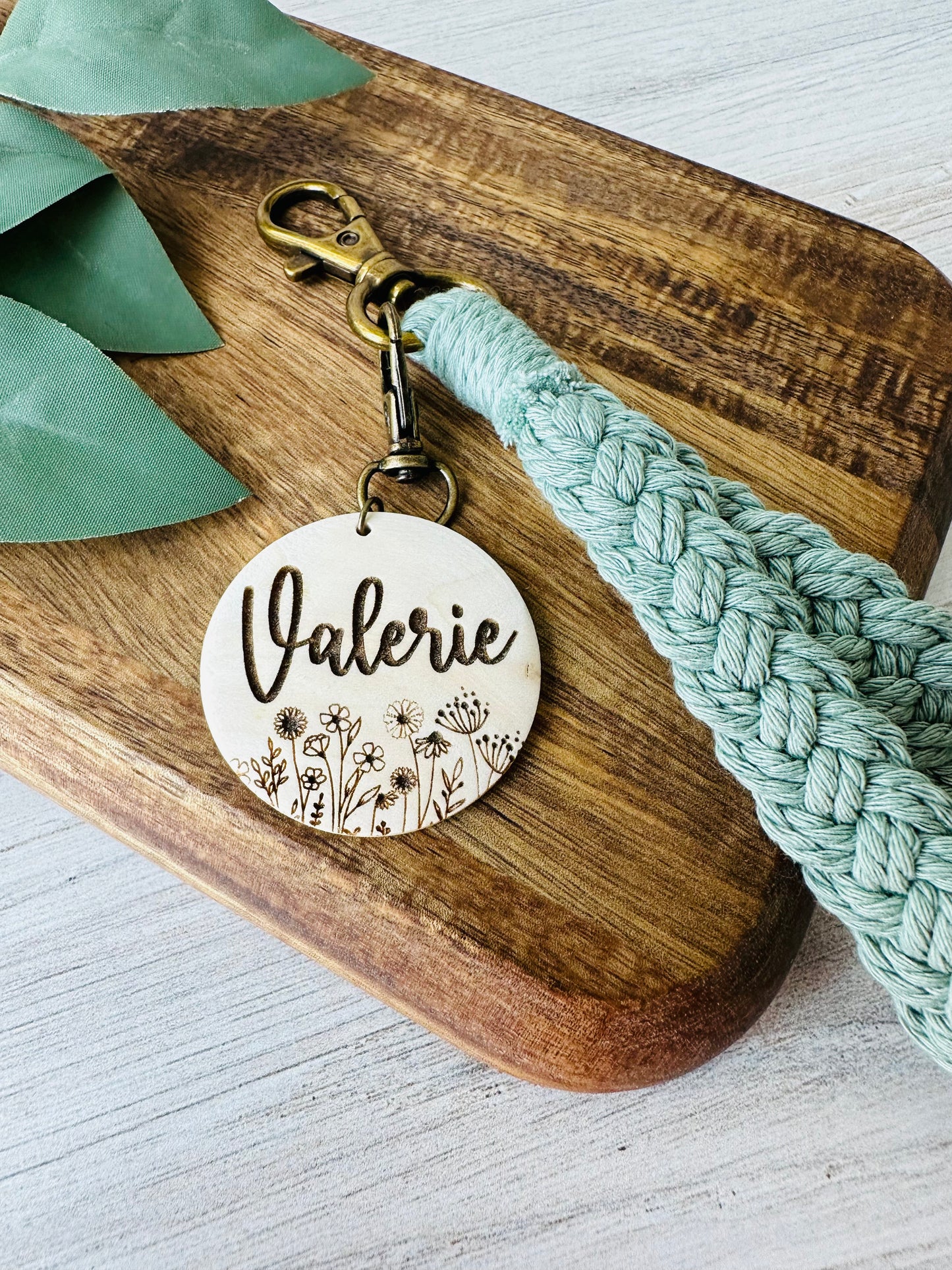 Personalized Boho Wristlet