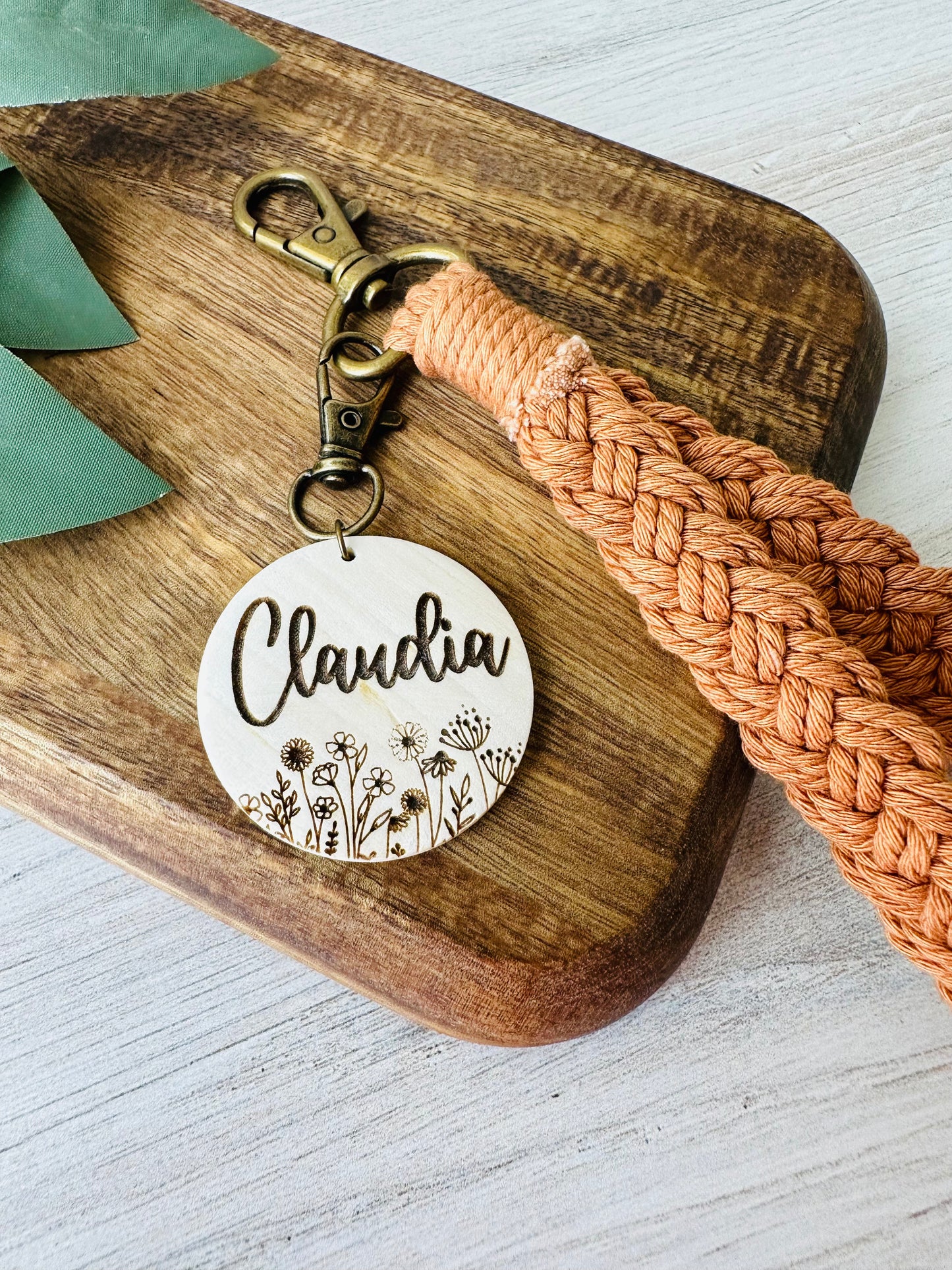 Personalized Boho Wristlet